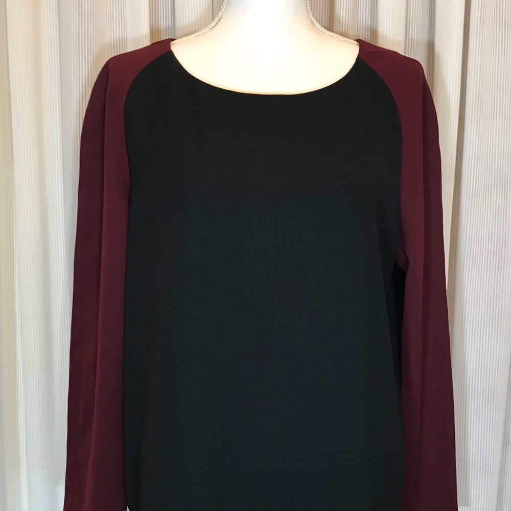 Nine West black and wine blouse Sz. 12